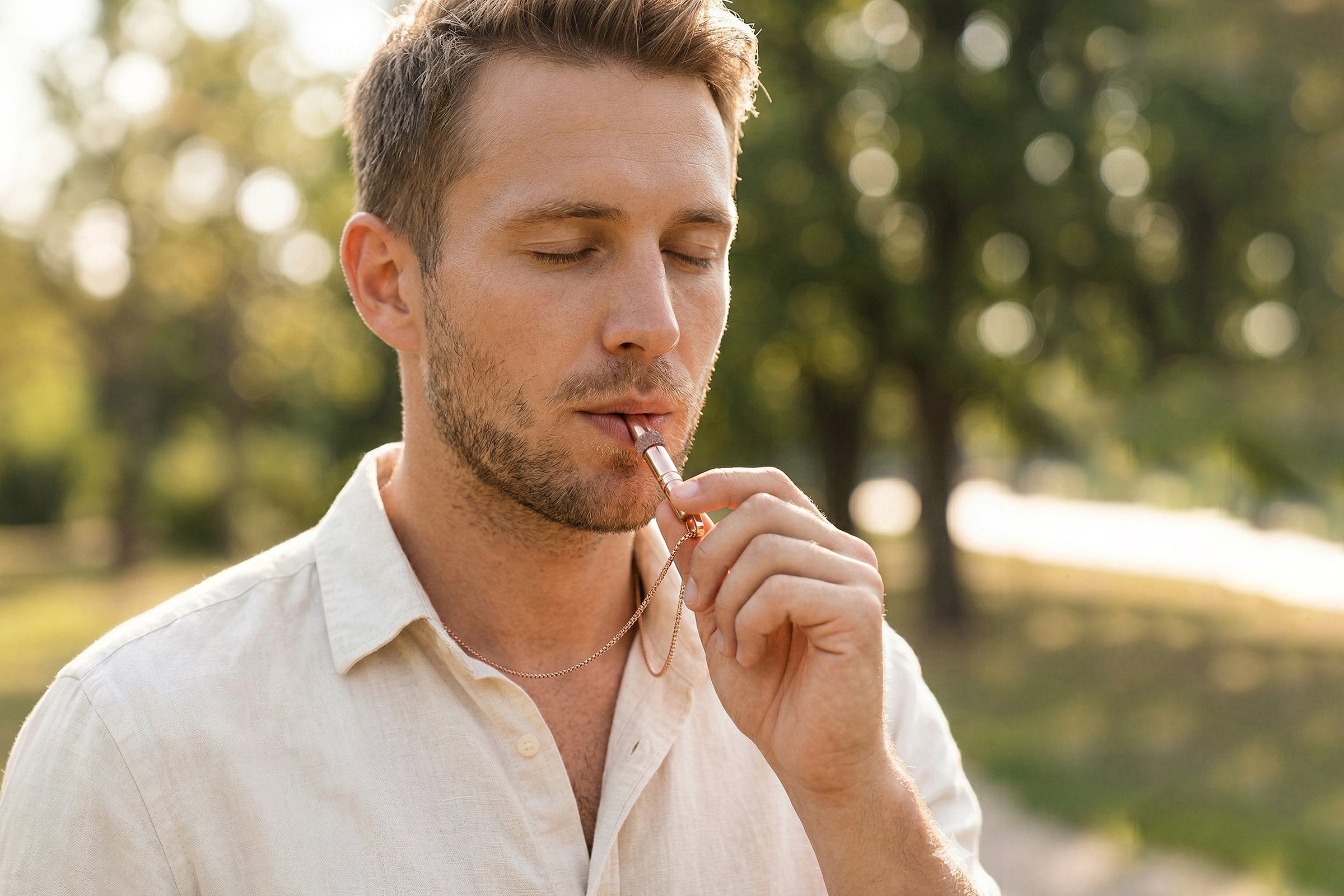 Calmera breathing necklace for mindful breathing during everyday stressful moments